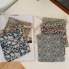 Japanese INS retro-style floral storage bag, candy bag wholesale