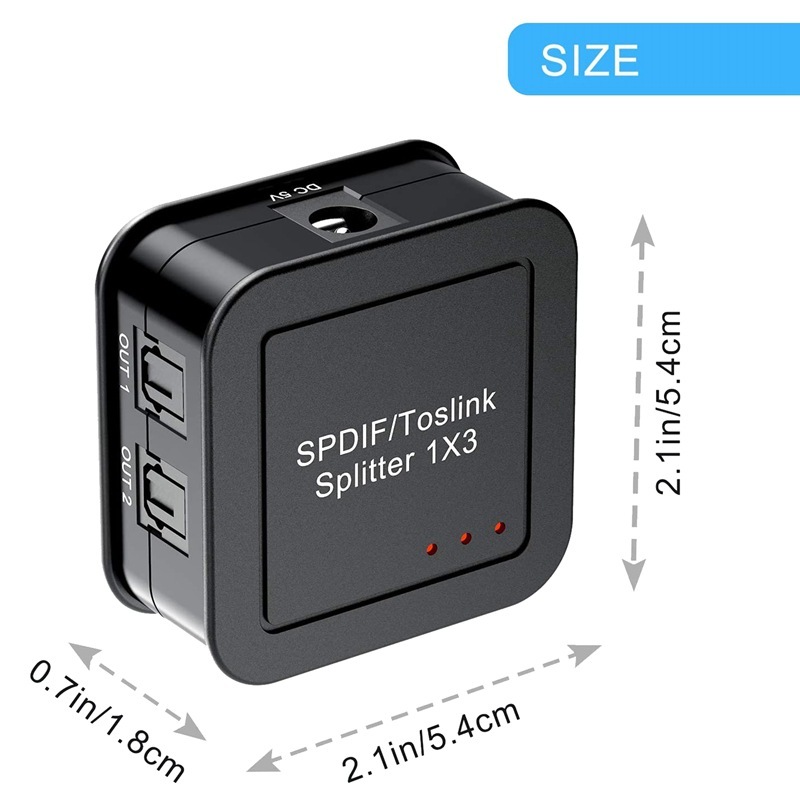 デジタル光ファイバーオーディオ分配器一進三出spdif 1 in3 out 1x3光ファイバー分配器スプリッタ|undefined