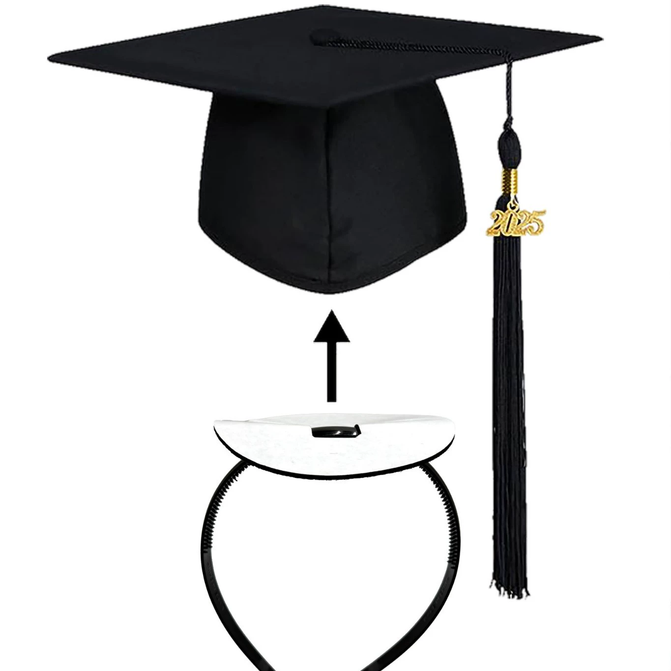 Повязка на голову с выпускной кепкой RZP, прочная повязка на голову с защитой от падения, подходящая для выпускной кепки, подходит для выпускников