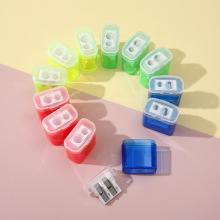 跨境双孔塑料小型迷你·便携儿童铅笔削笔器转笔刀小学生卷笔刀