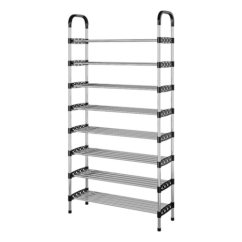 Simple shoe rack zinc coated steel pipe home entrance shoe storage rack multi-layer space-saving for rental use simple shoe cabinet