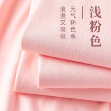 300G重磅纯棉T恤纯色纯白短袖粉色杏色圆领宽松日系百搭ins打底衫