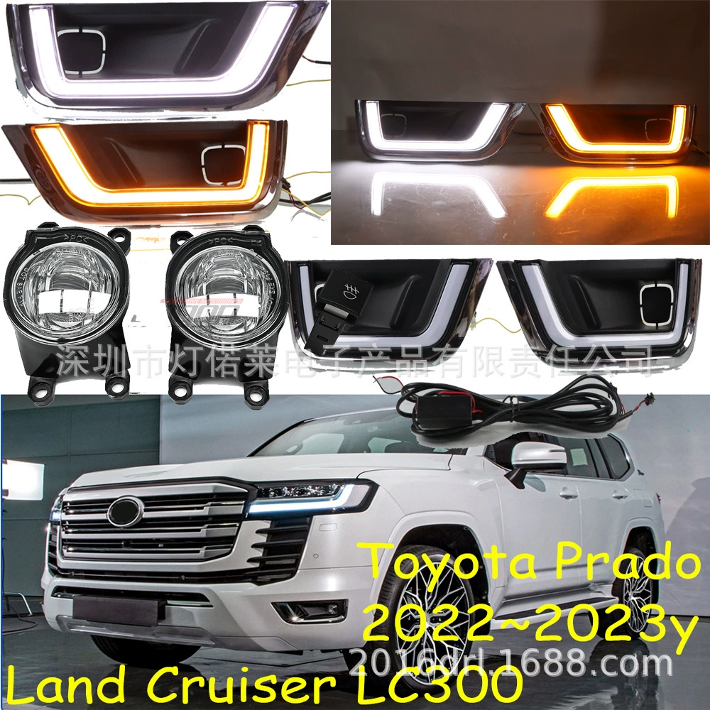 Совместимо с Toyota Pradoland Cool Road LC300 Day Lantern Lantern Lantern Lantern 2022 ~ 2023
