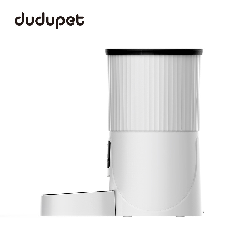 嘟都新款自动喂食器定时录音智能投食机4L容量按键款猫咪喂食机