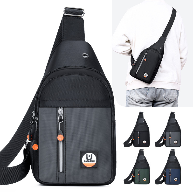 Comercio exterior nuevo bolso de pecho para hombres estilo coreano multicapa de almacenamiento versátil bolso de hombro para salir a la moda con bolso de bicicleta deportivo