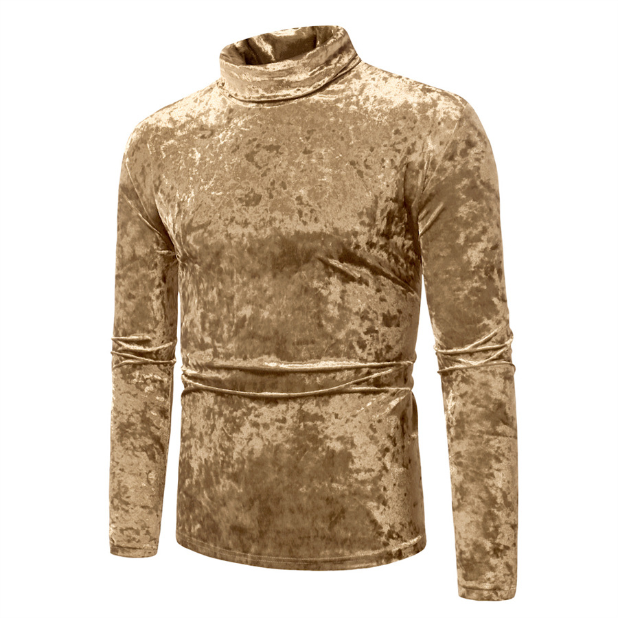 boy Cross-Border Foreign Trade Independent Station Autumn Winter New Velvet Turtleneck Base Shirt Men's European_voghion.com