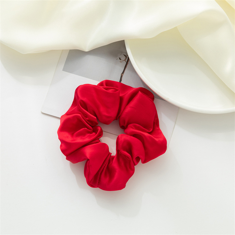 Nuevo anillo de cabello de seda Amazon color sólido universal anillo de cabello de seda coreana anillo de cabello de seda