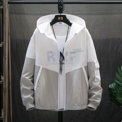 Summer men's sun protection clothing, ultra-thin breathable sun protection clothing, trendy Korean style handsome ice silk thin sun protection shirt jacket