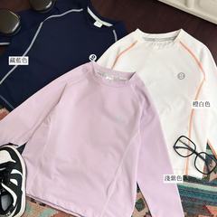 160913.一件代发中大童秋季新款韩版明线休闲圆领加绒款3色暖暖衣