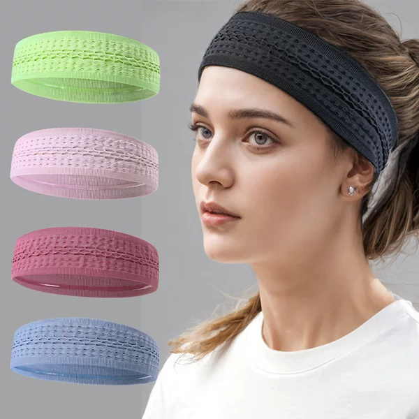 New Cross-border Outdoor Sports Running Sweat Absorbing Sweat Guide Sports Hair Band Fitness Antiperspirant Headband Men's and Women's in stock