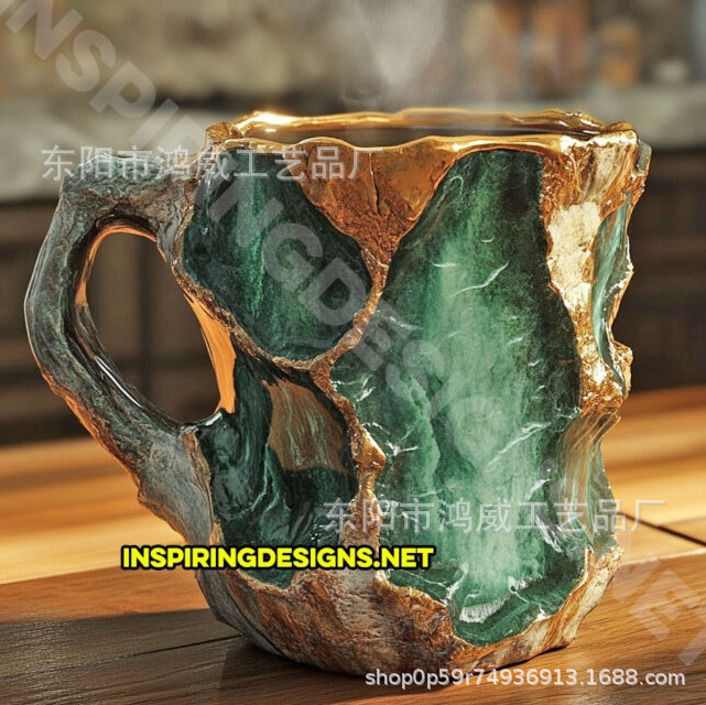 2024 Tazas de café de cristal mineral nuevas tazas de café de resina de cristal mineral nuevos productos