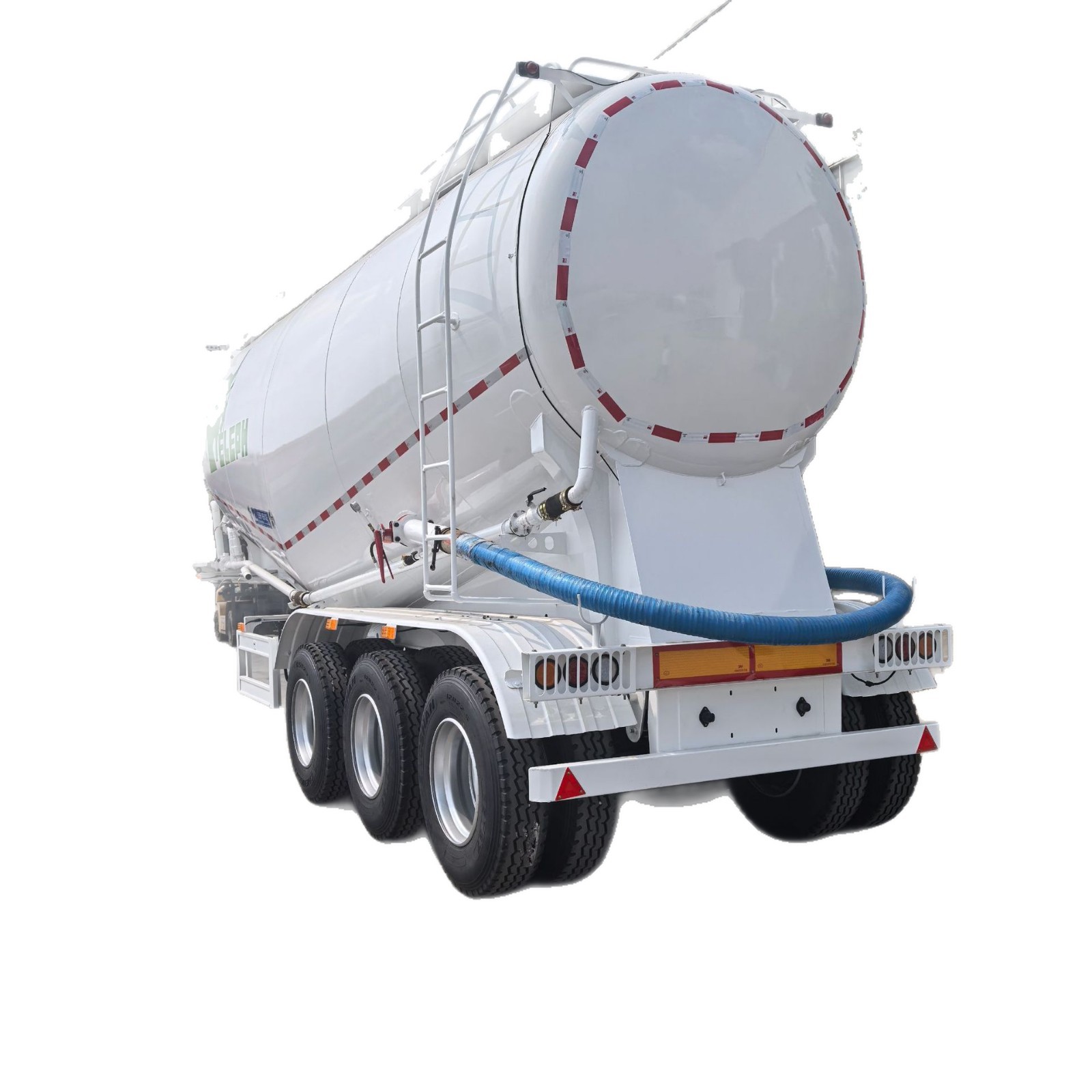 Cross-Border 60-Cubic-Meter Lightweight Bulk Cement Tank Semi-Trailer Aluminum Alloy Powder Tank Coal Ash Tank Truck