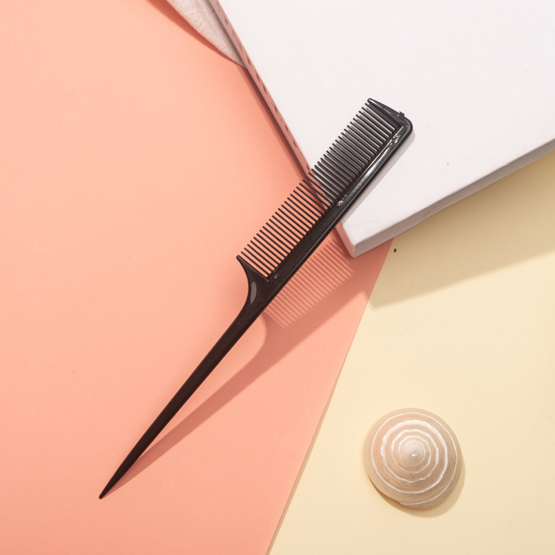 Peine con punta puntiaguda, especializado para maquilladores, peine profesional para peluquería con punta puntiaguda para separar el cabello, antiestático para cabello largo de mujer.