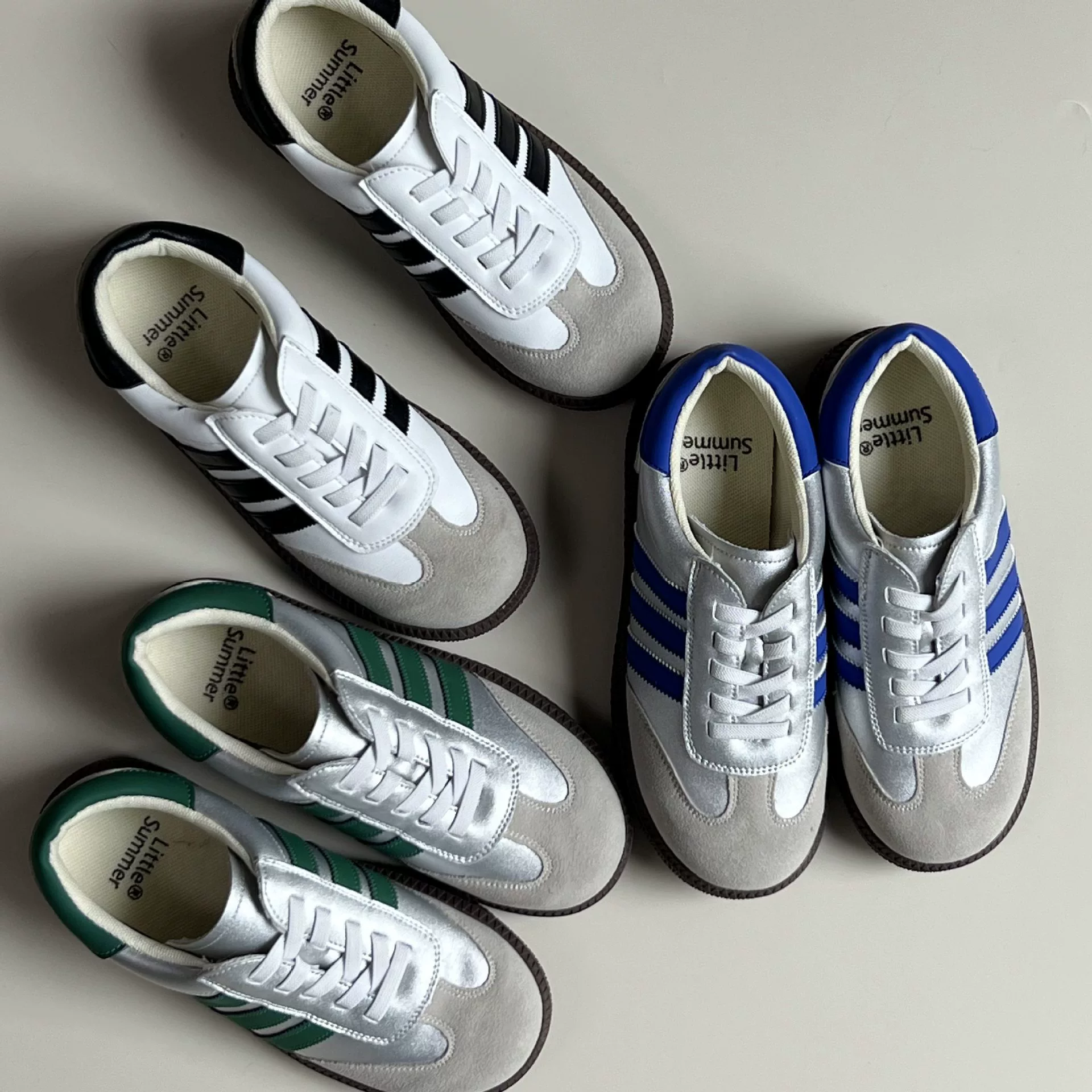 Littlesummer 2024 новые эластические шнурки для детей нейтральный трехцветный полосатый спортивный морали обувь