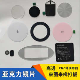 无线充面板亚克力装饰镜片 PMMA装饰件PC高透视窗贴 茶色半透镜片