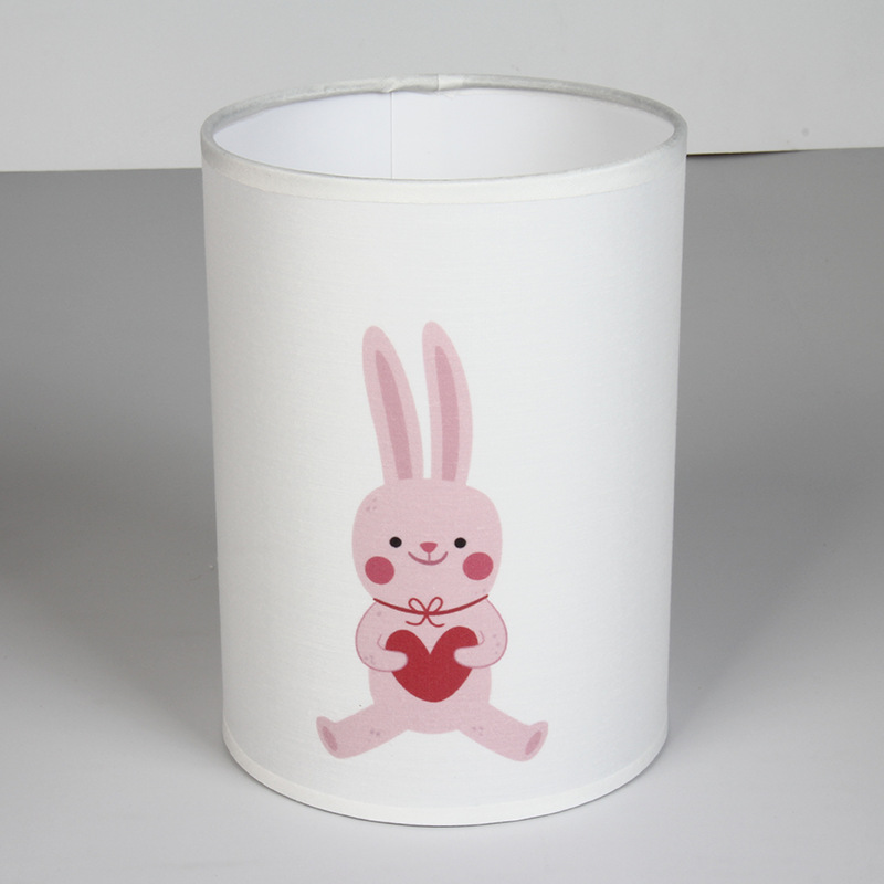Pantalla de Lámpara Plana Pequeña con Patrón Impreso, Pantalla de Lámpara Colgante Redonda y Cuadrada con Patrón de Animales de Dibujos Animados, Logotipo Personalizado Creativo al por Mayor