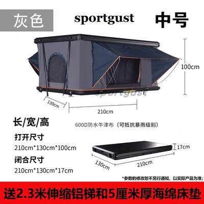 with a hard-shell roof and – Avtomobil dam çadırları - graylarge-size-with-extra-cotton-padding-default-item