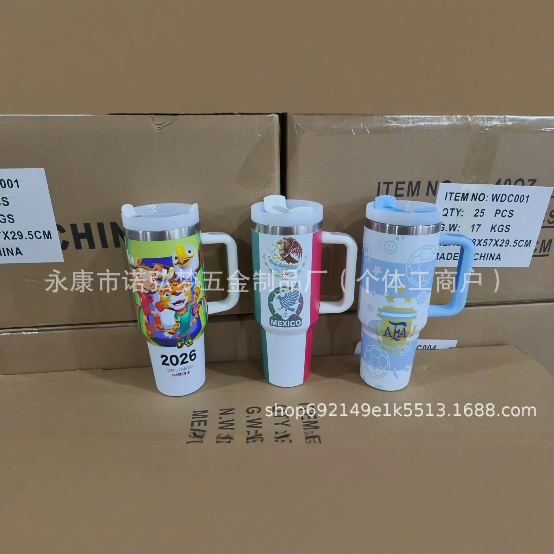 2026 Copa del Mundo 40oz Taza de hielo TUMBLER Taza de acero inoxidable Taza de aislamiento térmico image 4