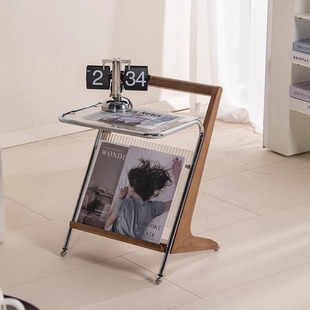 Solid Wood Sofa Side Table, Small Coffee Table, Bedside Table, Mini Small Creative Balcony Bedroom, Simple Design Corner Table