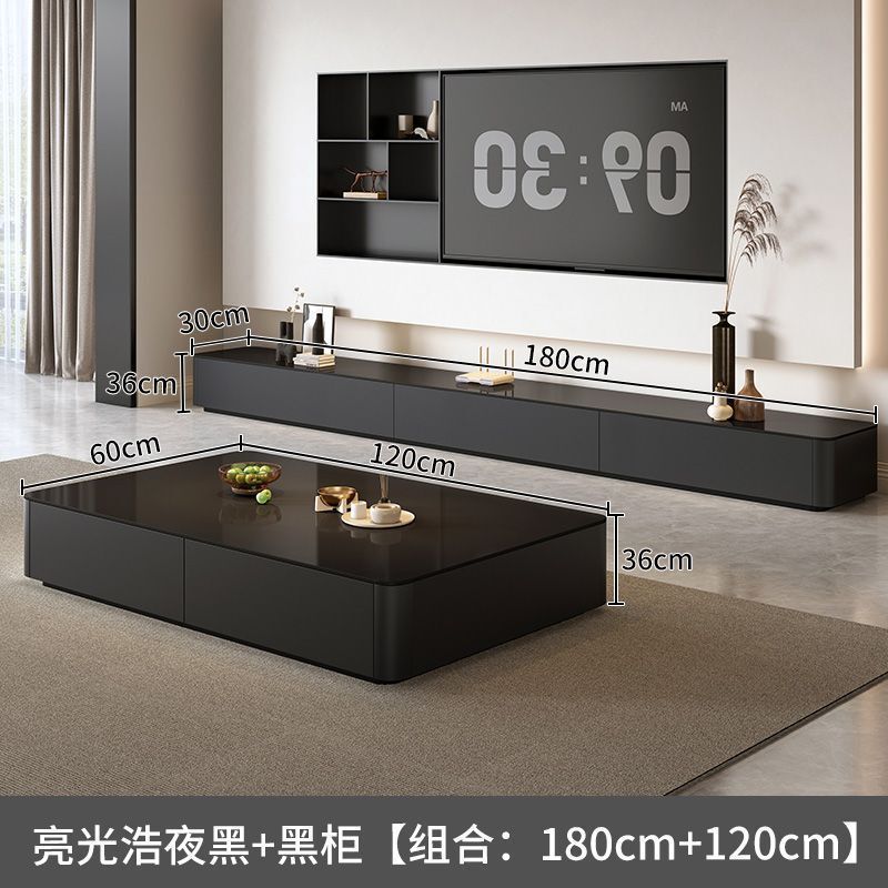 フロアテレビキャビネットリビングルームホーム2024新しい小さなアパートライト高級コーヒーテーブルテレビキャビネットの組み合わせ|undefined