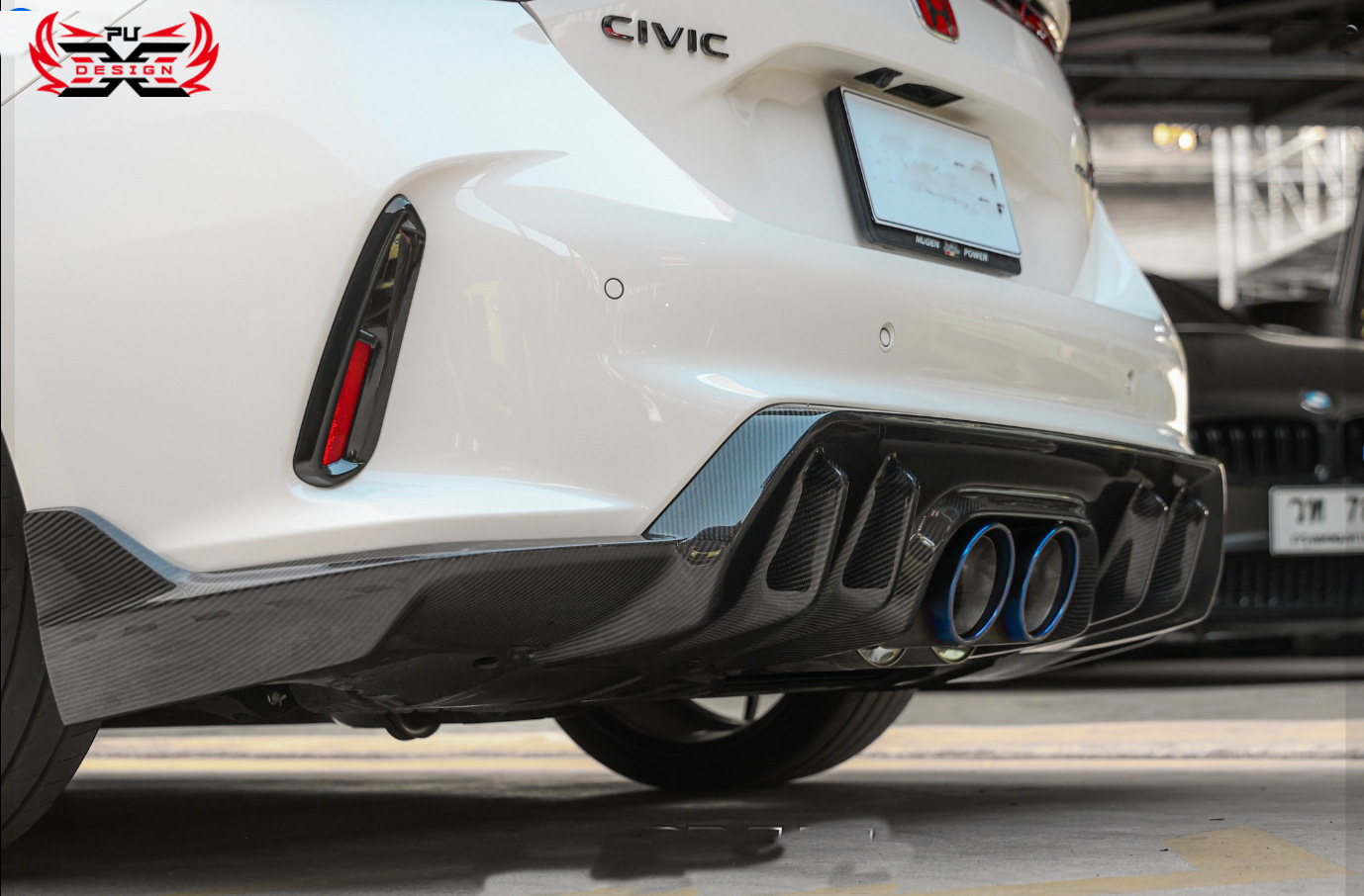 Suitable for Honda 11Th Generation Civic Fl5 Type R Upgraded Carbon Fiber Rear Lip Modification Ad Style Rear Bumper Lip