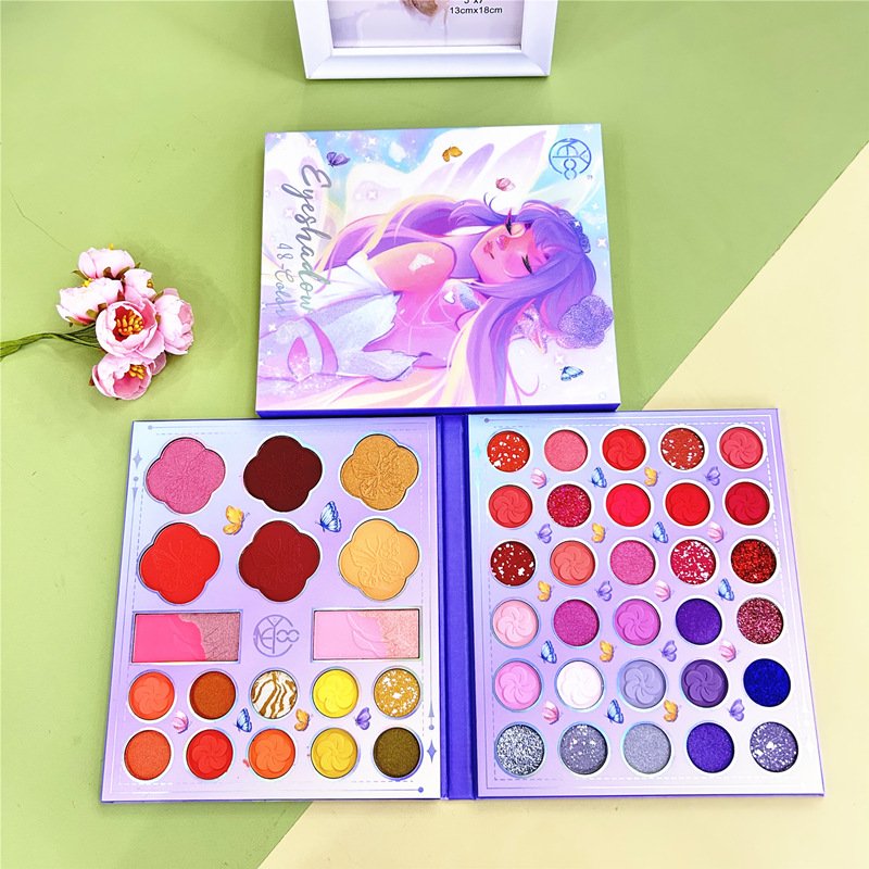 Casual Cute Multicolor Human Cartoon Paper Eye Shadow Blusher Highlight display picture 3