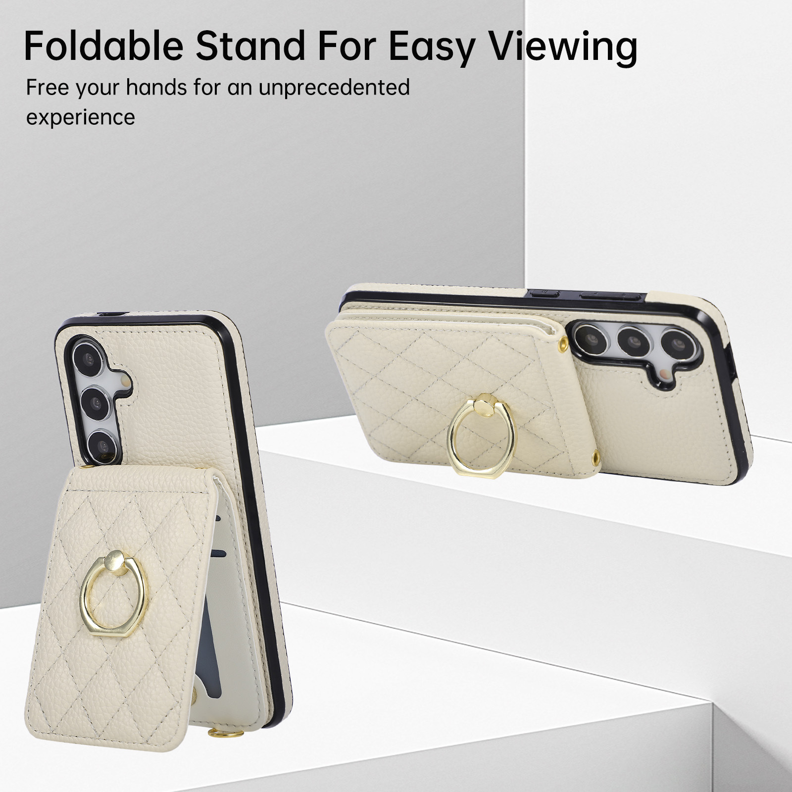 Funda de cuero con correa para colgar y tarjetero samsung s25 a56_voghion.com