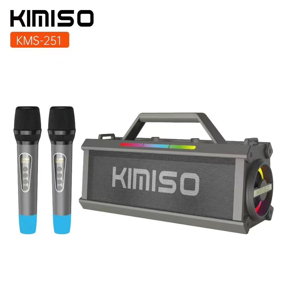新型KMS-251無線bluetoothスピーカー25wハイパワー屋外広場舞k歌音響rgb混合カラーライト