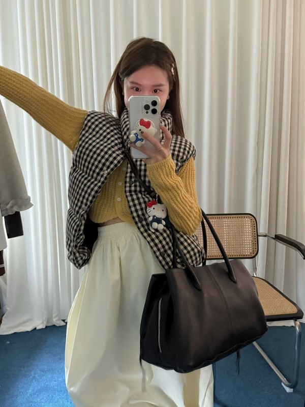 韩国东大门格子羽绒服马甲女2025秋冬新款90白鸭绒宽松立领背心潮|undefined