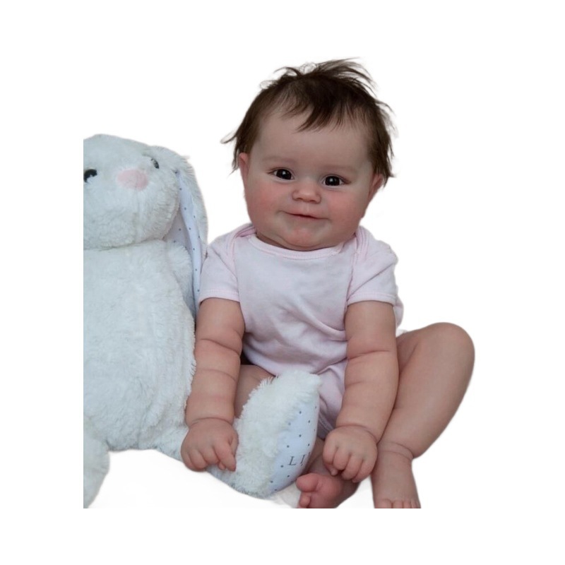 Muñeca de imitación muñeca M pesada suministro de bebés transfronterizos ad50cm comercio electrónico lindos bebés rosa