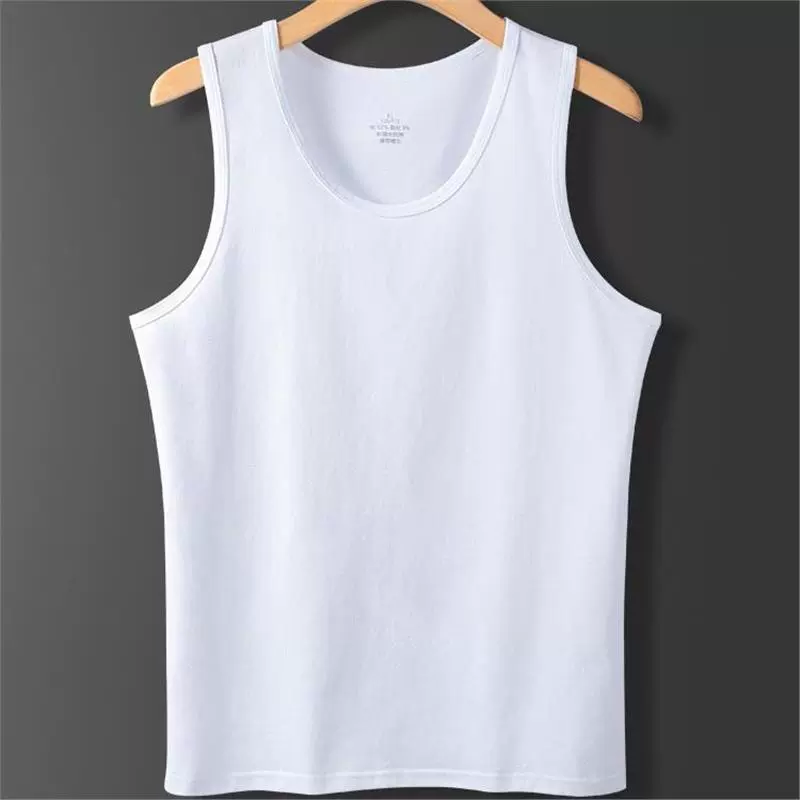 Sleeveless T-Shirt Vest, Plus Size, polyester or cotton, breathable summer casual (2XL–4XL available)