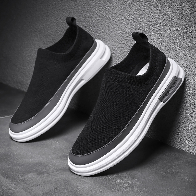 Men's Shoes 2026 Spring and Summer New Style Sock-Top Sneakers Breathable Slip-On Men's Shoes Korean Style Fashion Casual Sneakers Men's Shoes 2026 Spring and Summer New Style Sock-Top Sneakers Breathable Slip-On Men's Shoes Korean Style Fashion Casual Sneakers