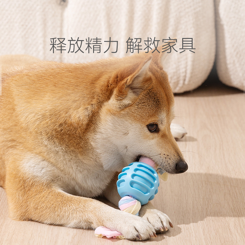 Mascota perro Candy serie de juguete molar resistente a la mordedura auto-Hola aliviar congestionado lavable juguete Shiba Inu Samo perro de juguete