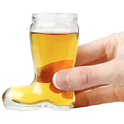 厂家批发零售小号靴子玻璃瓶 透明木塞玻璃瓶 歪头熊玻璃瓶玻璃罐