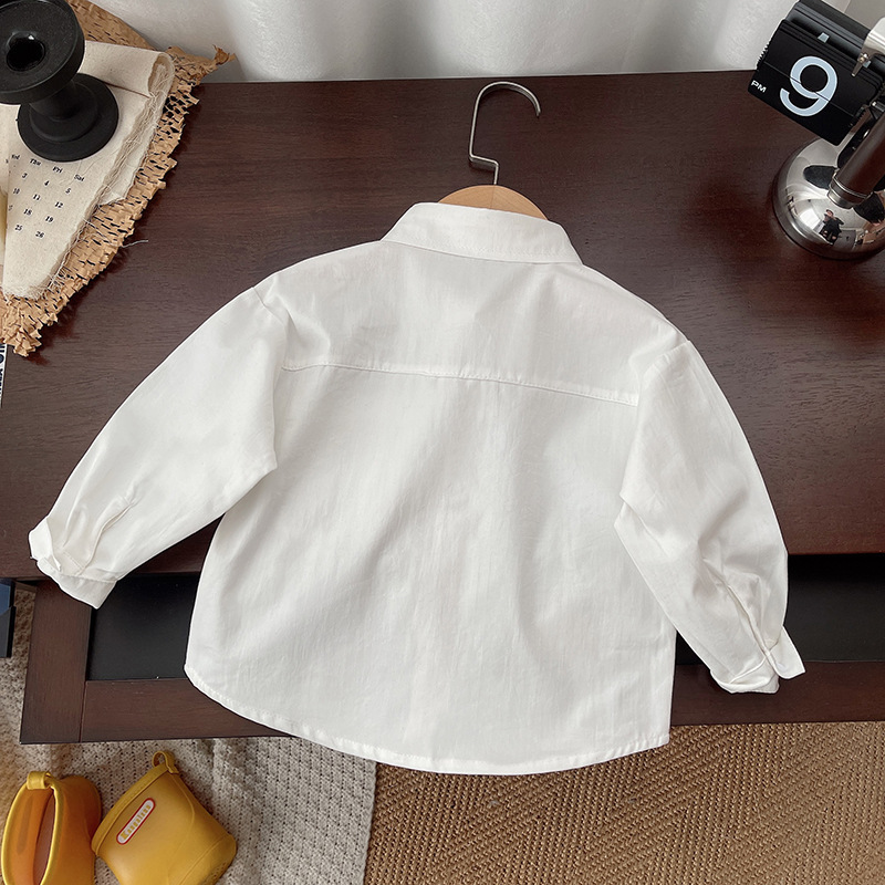 Camisas de primavera para niños 2025 nuevos animales de dibujos animados mangas largas camisas frescas, camisas cardigan para bebés