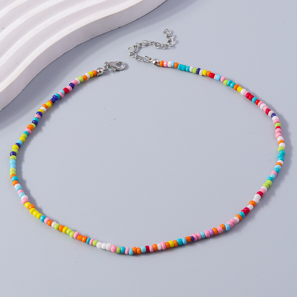 10g Weight Necklace Classification Resin Chain Material Beaded Chain Chain Type 1 Piece Quantity Holiday, Daily Occasion Plastic, Resin Material Round Pattern Spring&Summer Season Women's Gender Sweet Style Sweet Round Plastic Resin Beaded Chain Beaded Necklaces Wholesale 15