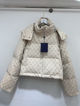 2025 Winter New Stand Collar Down Cotton Jacket Short Loose Fit with Bread Print for Petite Women Thickened Coat
