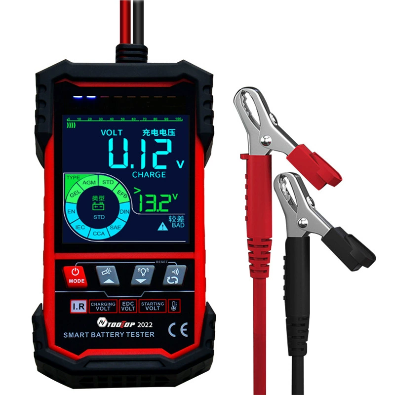 TOOLTOP 2201/2202 Детектор батареи 3,2 дюйма цветной экран автоматическое распознавание напряжения с температурой