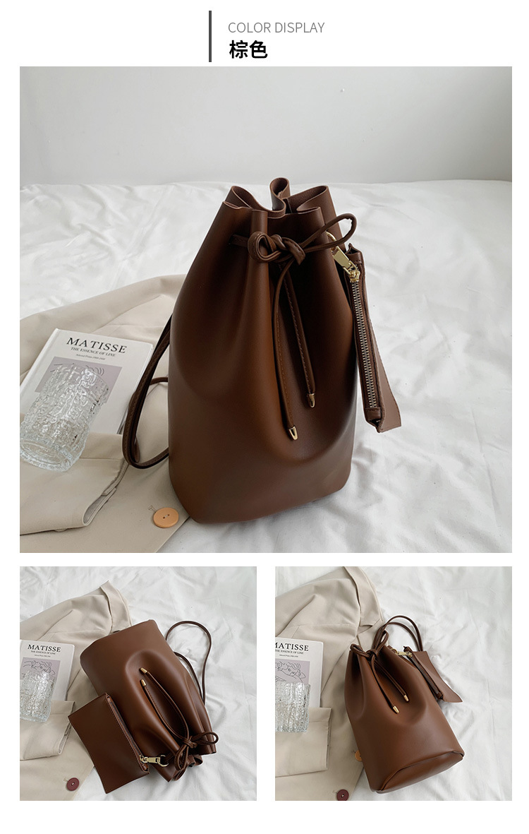 Casual Solid Color Drawstring Type Backpack Wholesale Nihaojewelry display picture 11