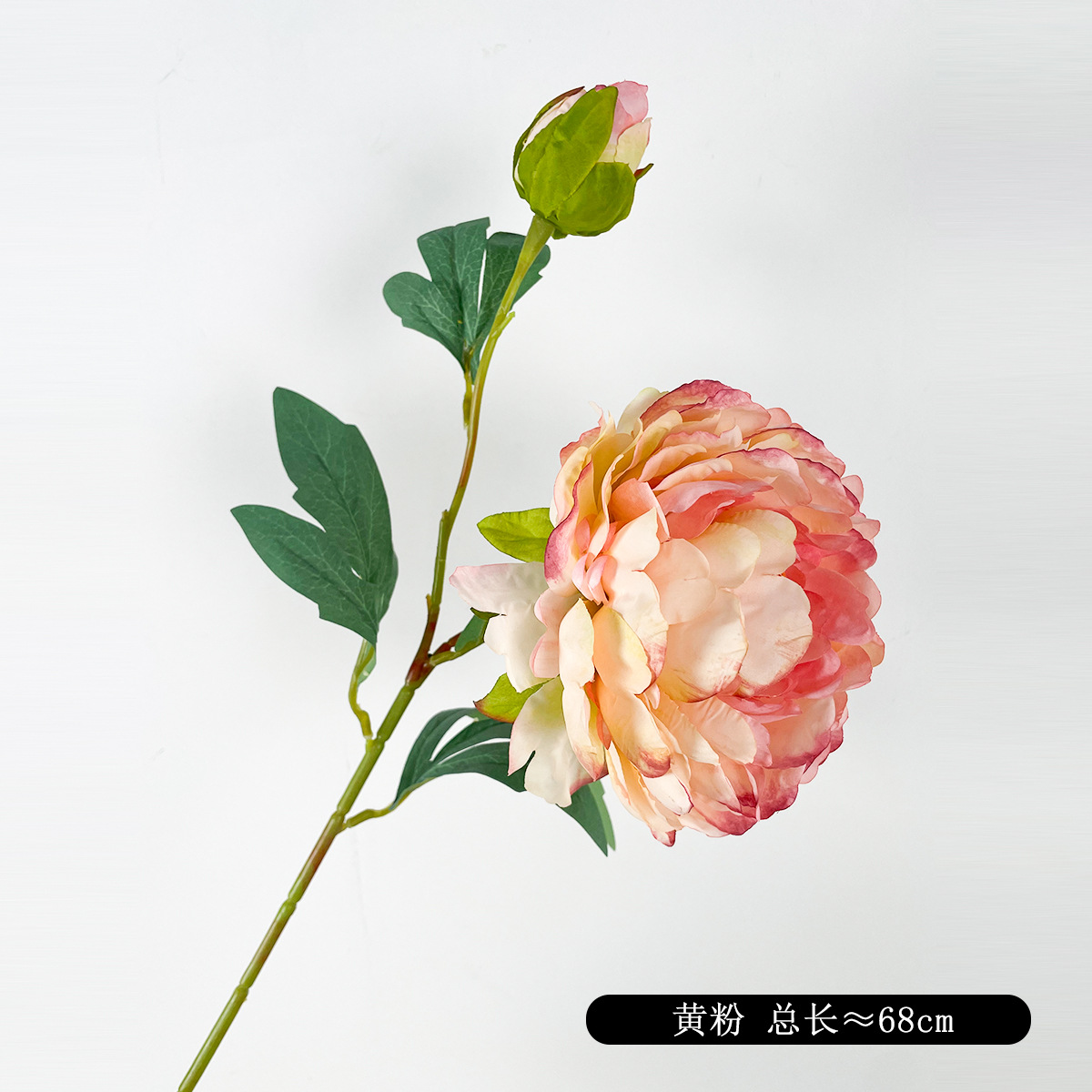 Flor artificial de peonía con bordes quemados, flor de seda de peonía con bordes quemados estilo pintura al óleo vintage, decoración para el hogar, sala de estar, accesorio para fotografía.