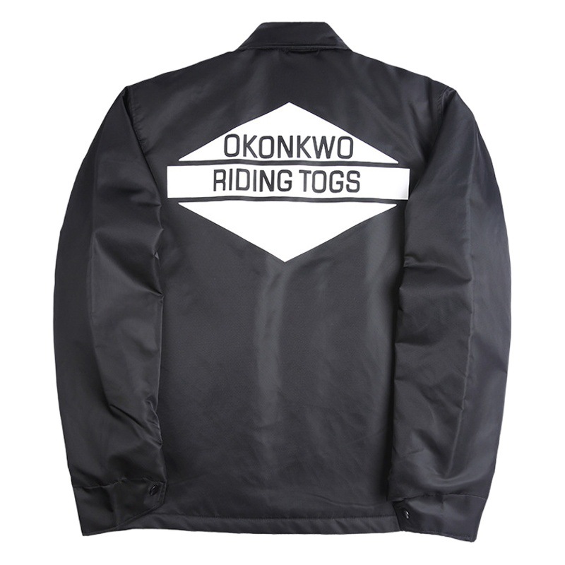 OKONKWO chaqueta de entrenador acolchada de algodón acolchada chaqueta cortavientos impermeable para hombres y mujeres impreso uniforme de béisbol