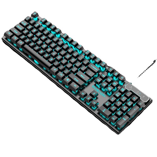 Mechanical Keyboard Mouse Set for Gaming and Esports, with Illumination, Computer Notebook Office Silent Wholesale