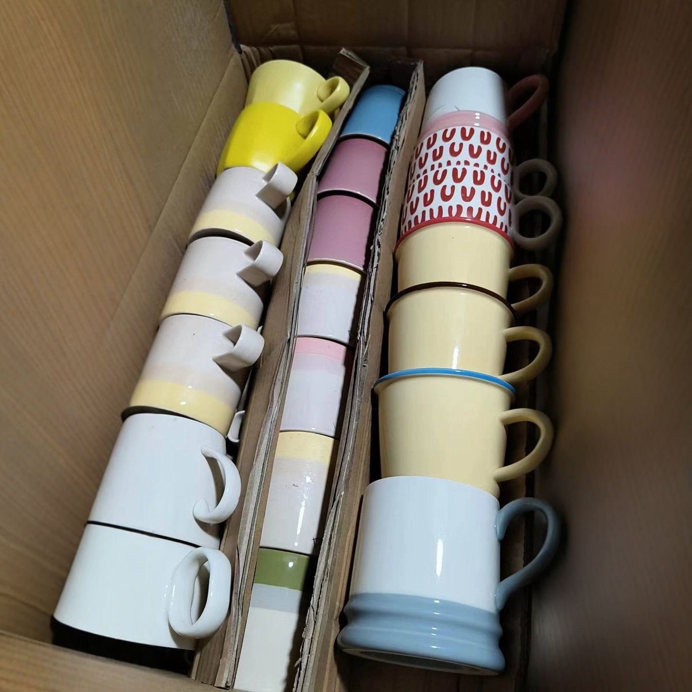 Cream Ceramic Breakfast Mug Stylish Simple Coffee Cup_voghion.com