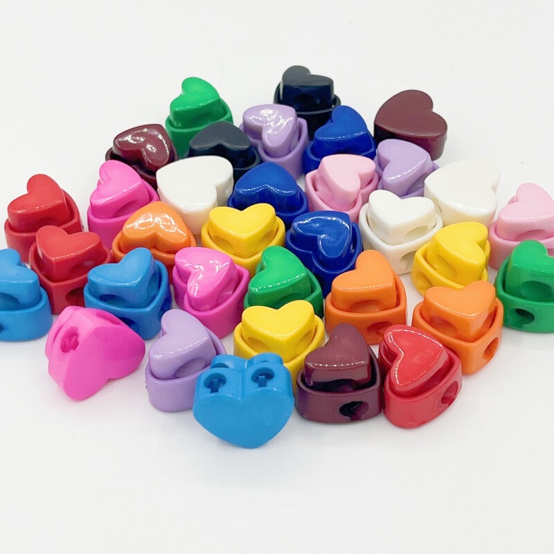 Accessories color button buckle rope buckle lock peach heart spring buckle pig nose buckle buckle elastic adjustable buckle closing buckle