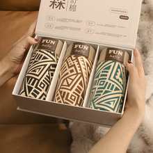 2025年春季新款复古民族风男士平角四角裤7A抗菌舒适纯棉面料