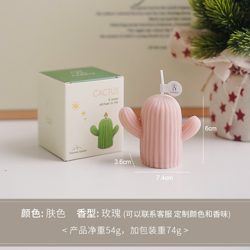 Cactus aroma de cera atmósfera creativa mano regalo pequeño aroma de vela hecha a mano simulación de cera de modelado