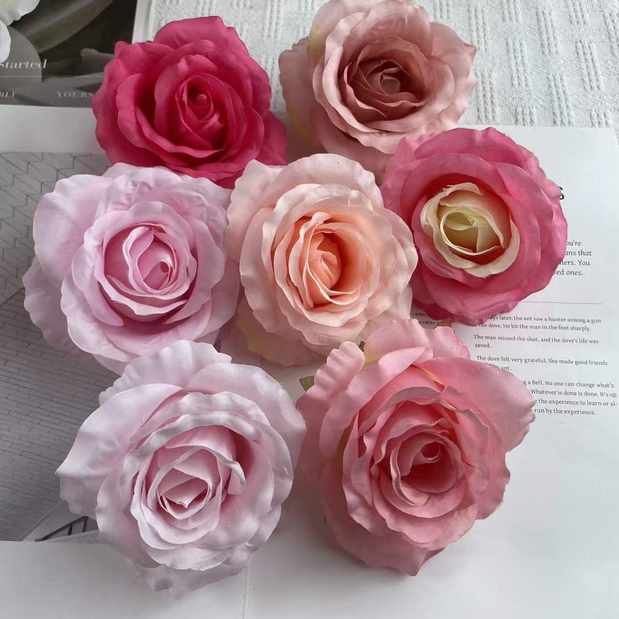 Anna gran rosa cabeza de fábrica al por mayor flowerhead flower corona flower pared flower arrangement artesanía DIY