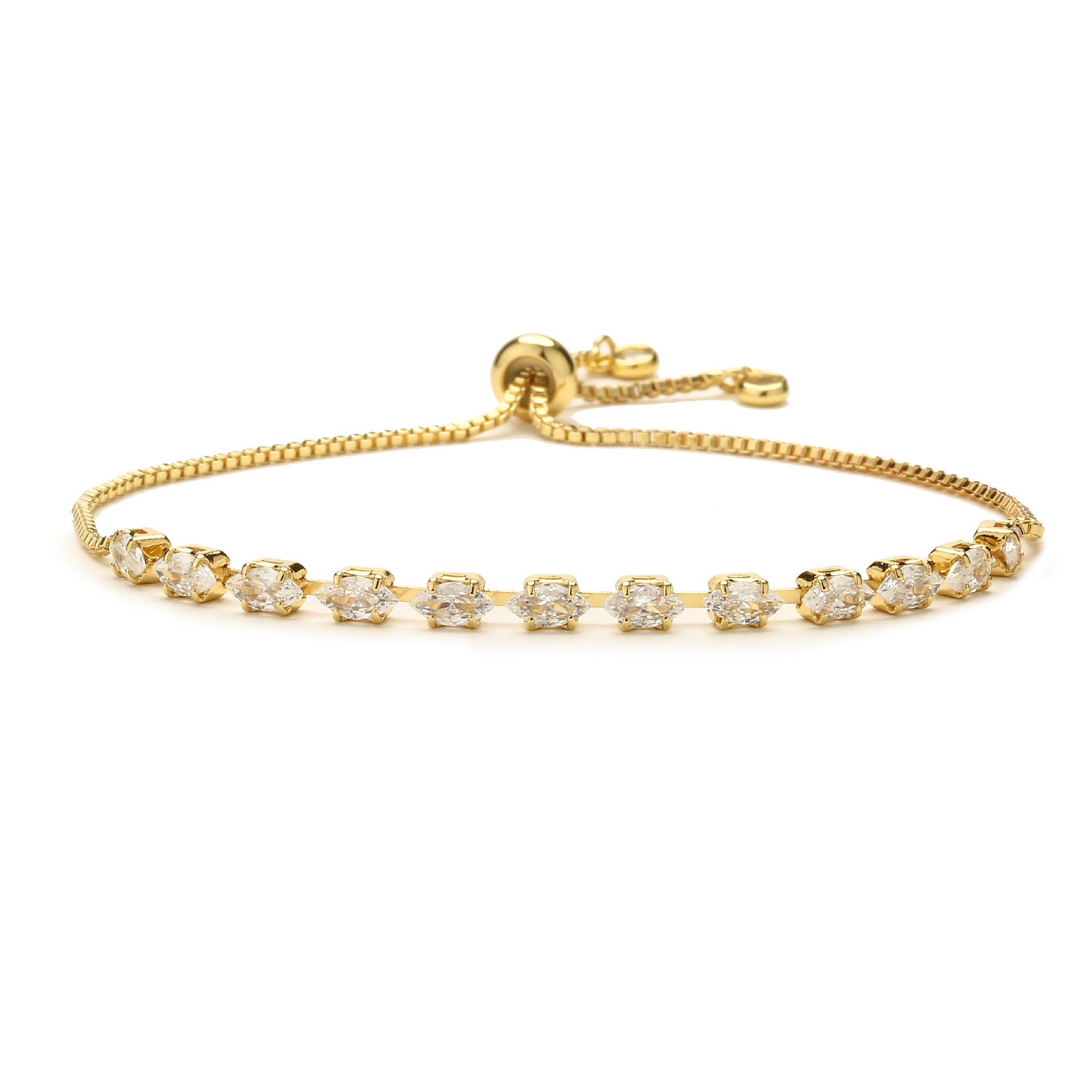 Bracelets Classification 1 Piece Quantity Elegant Shiny Geometric Copper Inlay Zircon Bracelets