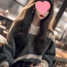 超好看复古撞色毛衣外套女秋冬新款宽松慵懒风软糯打底针织衫上衣