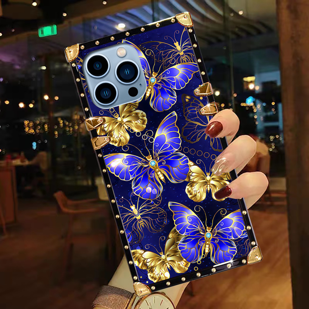 Phone Case For Iphone 15 Pro And 14 Colorful Butterfly Painted Cover_voghion.com